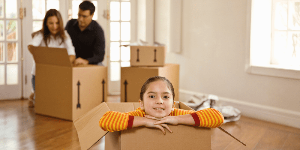 Famille qui déménage